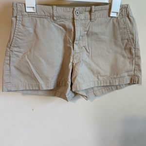 Tan Ralph Lauren sport shorts.